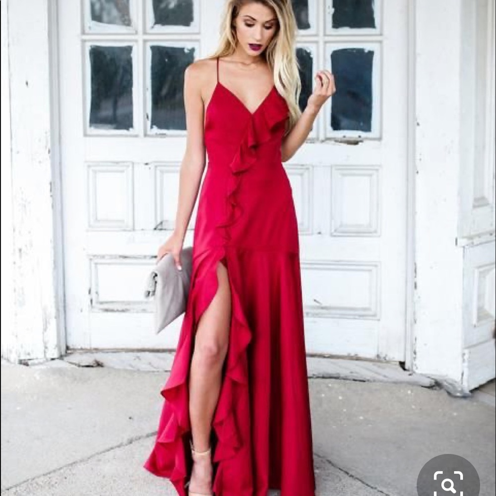 Vici Satin maxi dress NWT